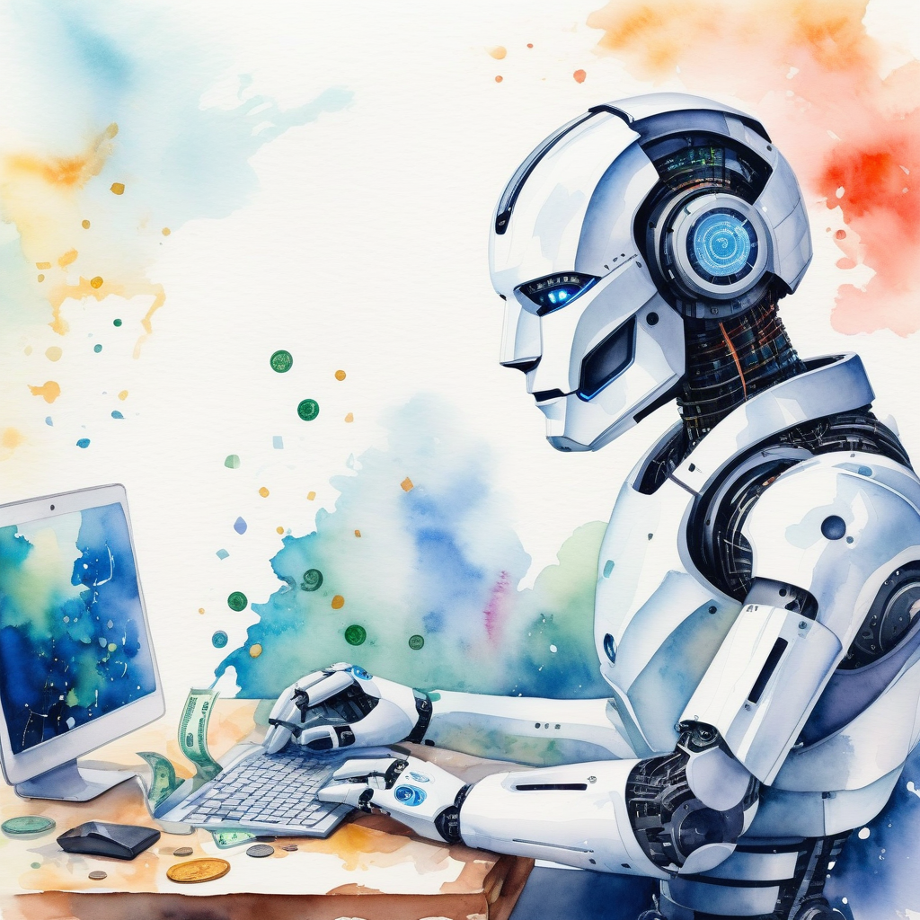 AI Robot doing programming